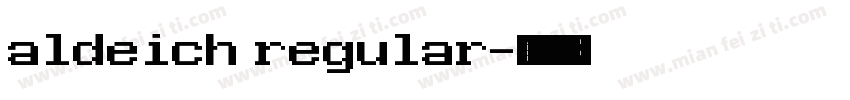 aldeich regular字体转换